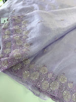 Crushed crape saree/ AM110