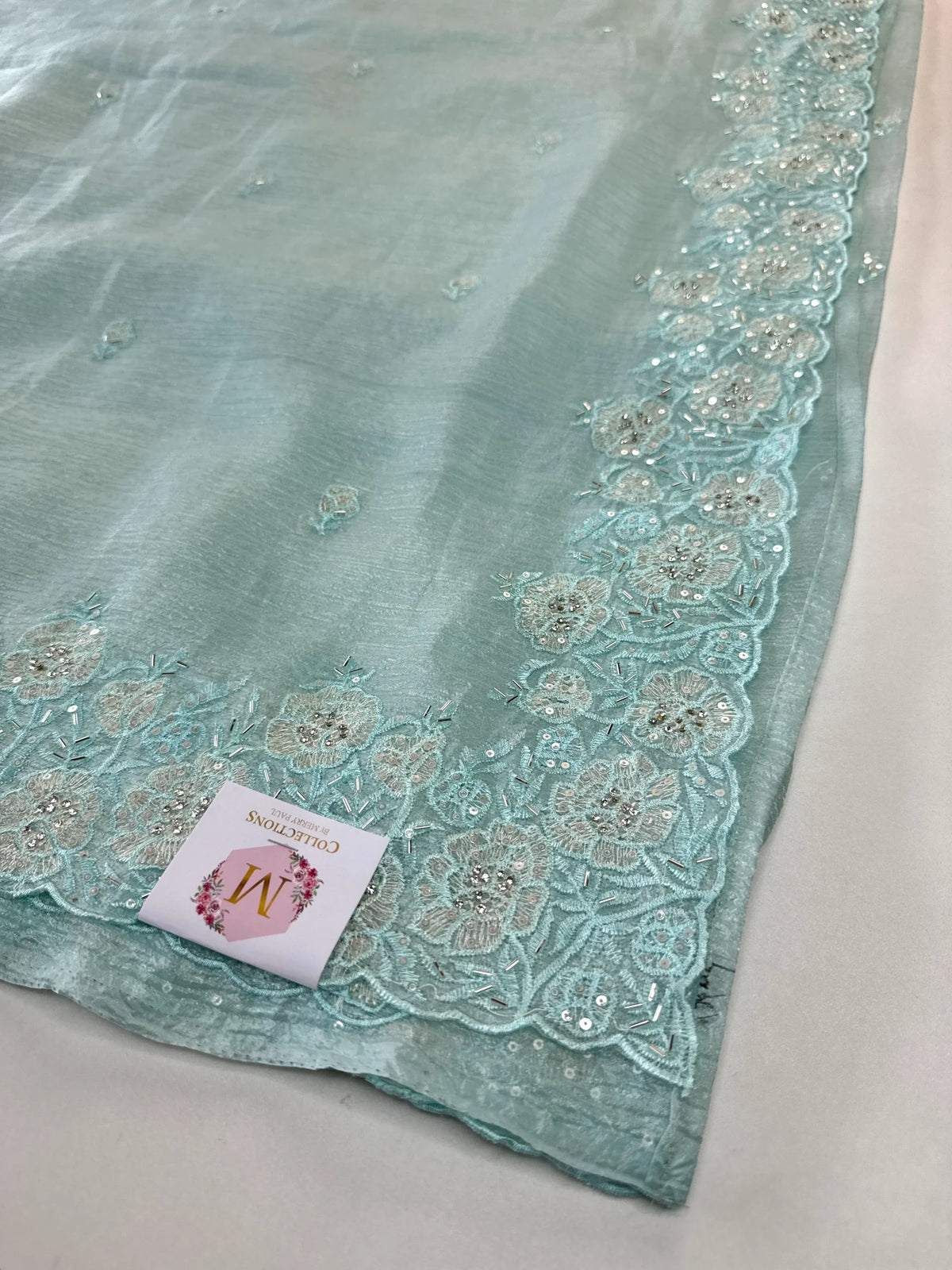 Crushed crape saree/ AM110