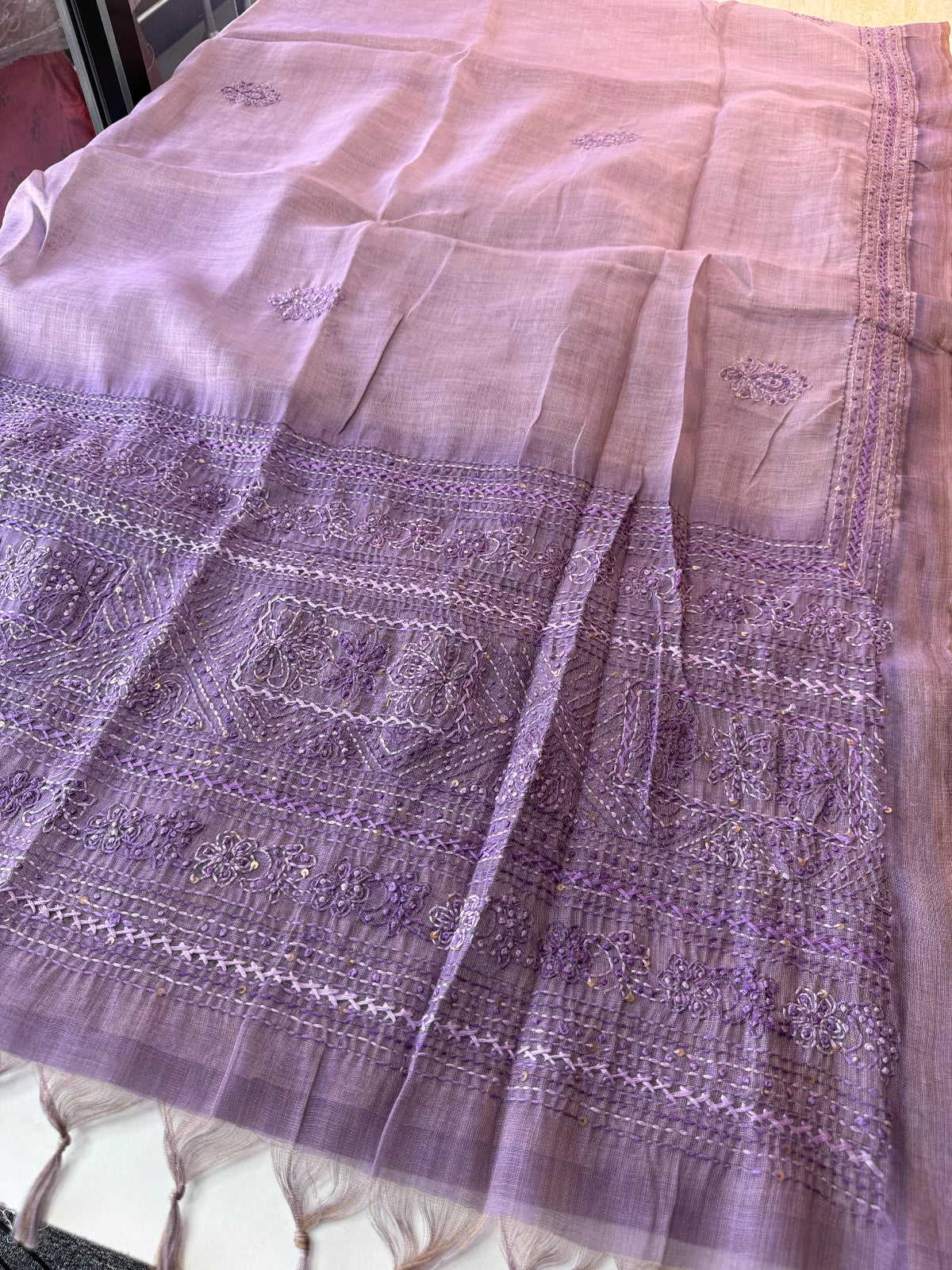 Linen tissue saree / SG79S