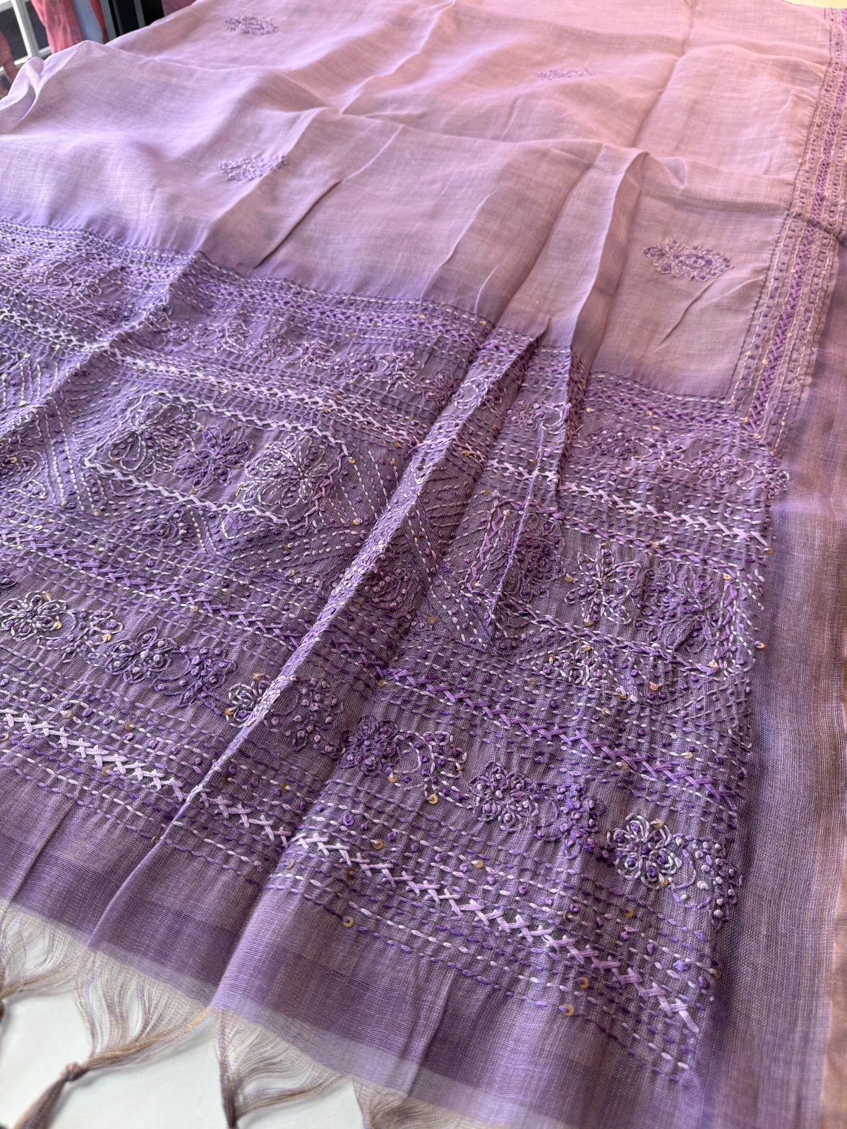 Linen tissue saree / SG79S