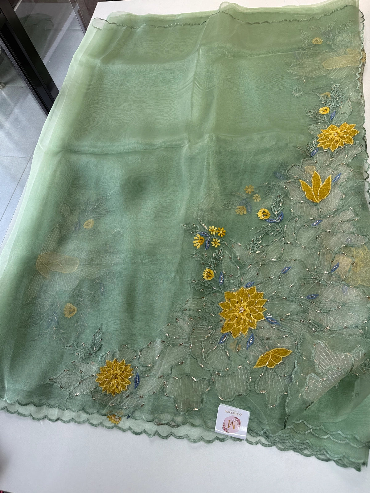 Glass Organza Saree/4435