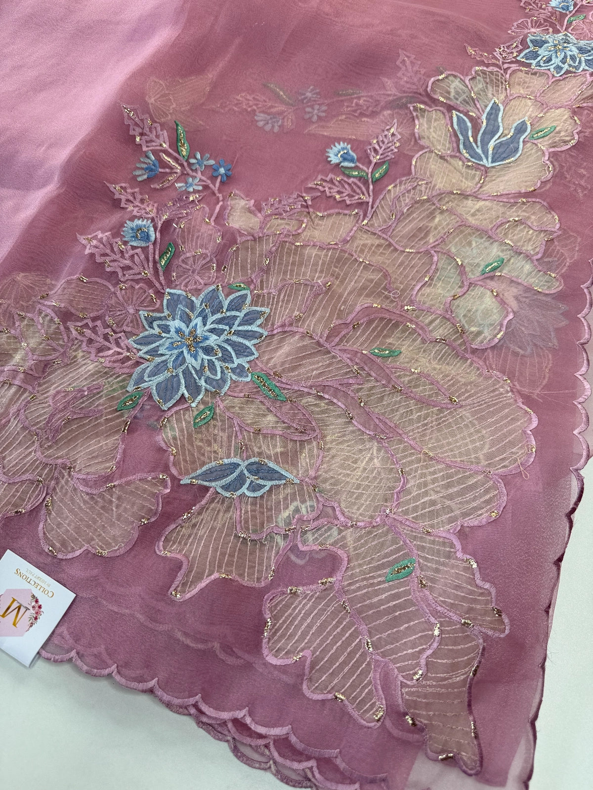 Glass Organza Saree/4435