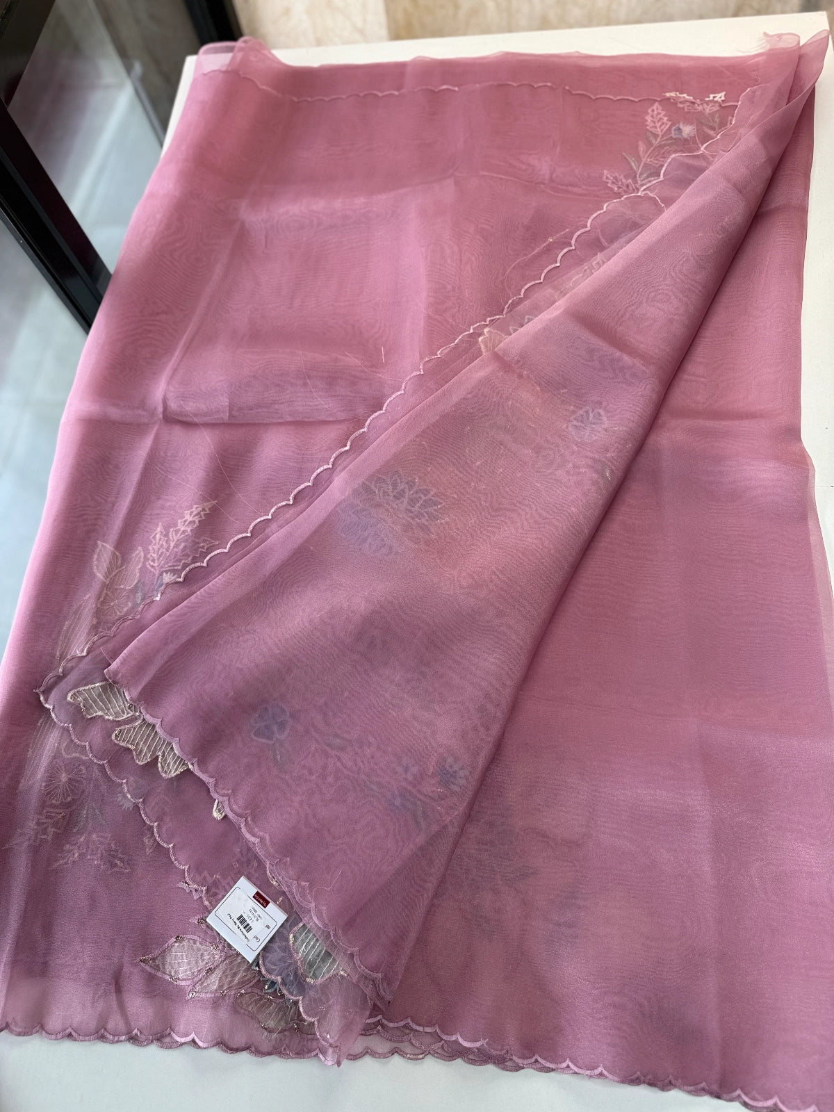 Glass Organza Saree/4435