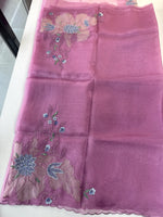 Glass Organza Saree/4435