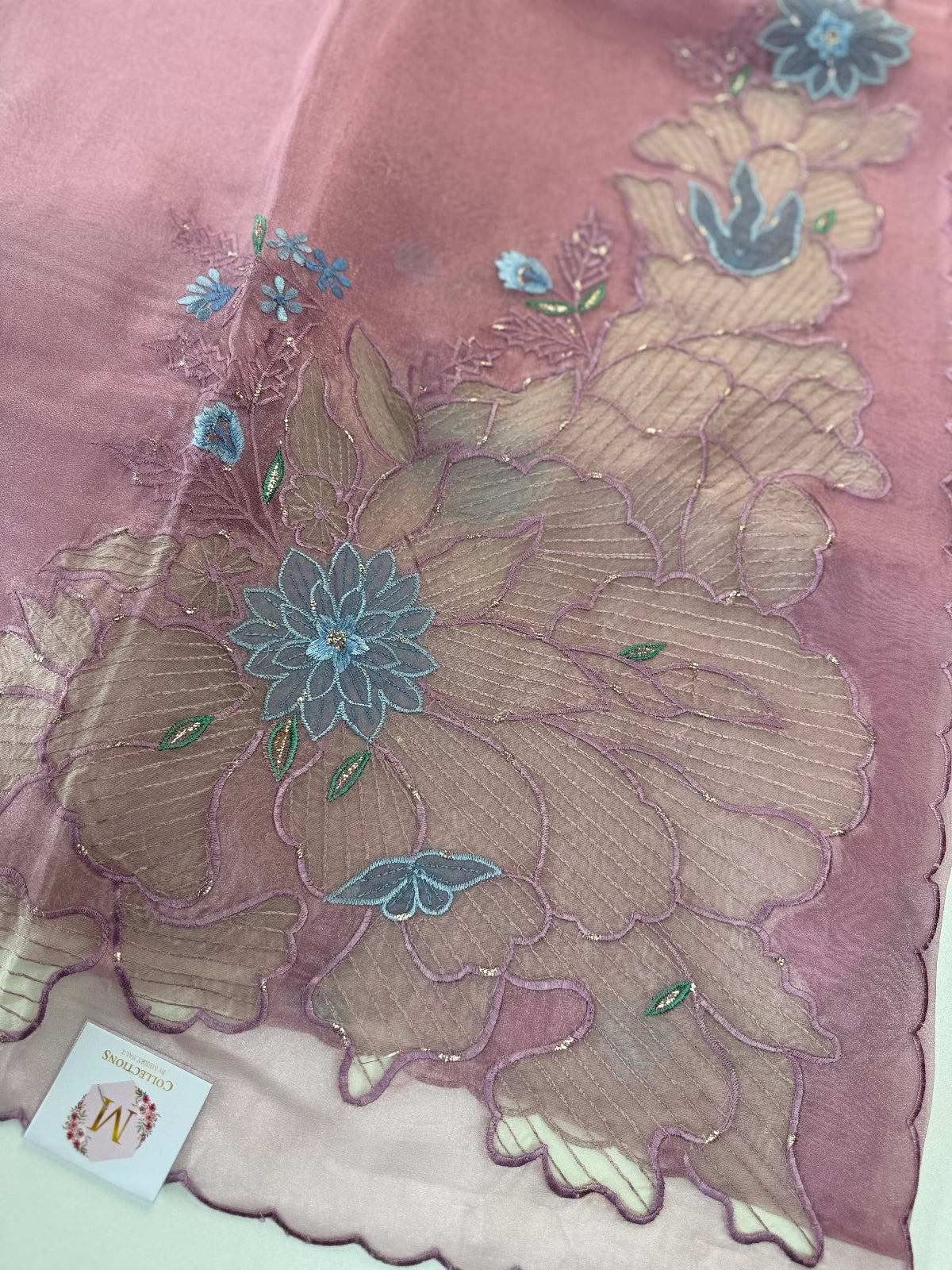 Glass Organza Saree/4435