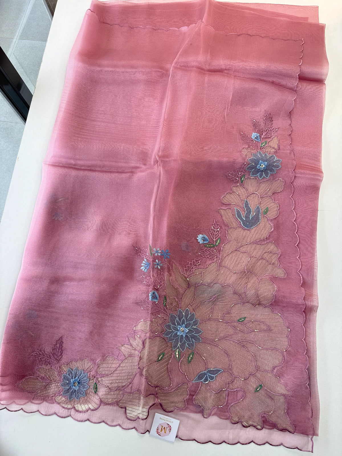 Glass Organza Saree/4435