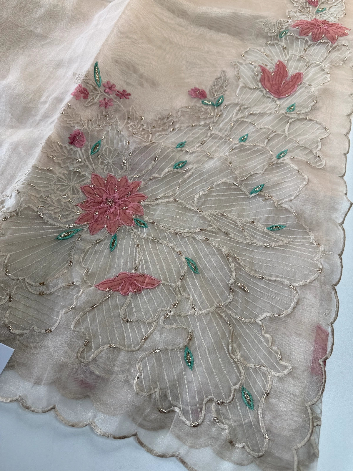 Glass Organza Saree/4435