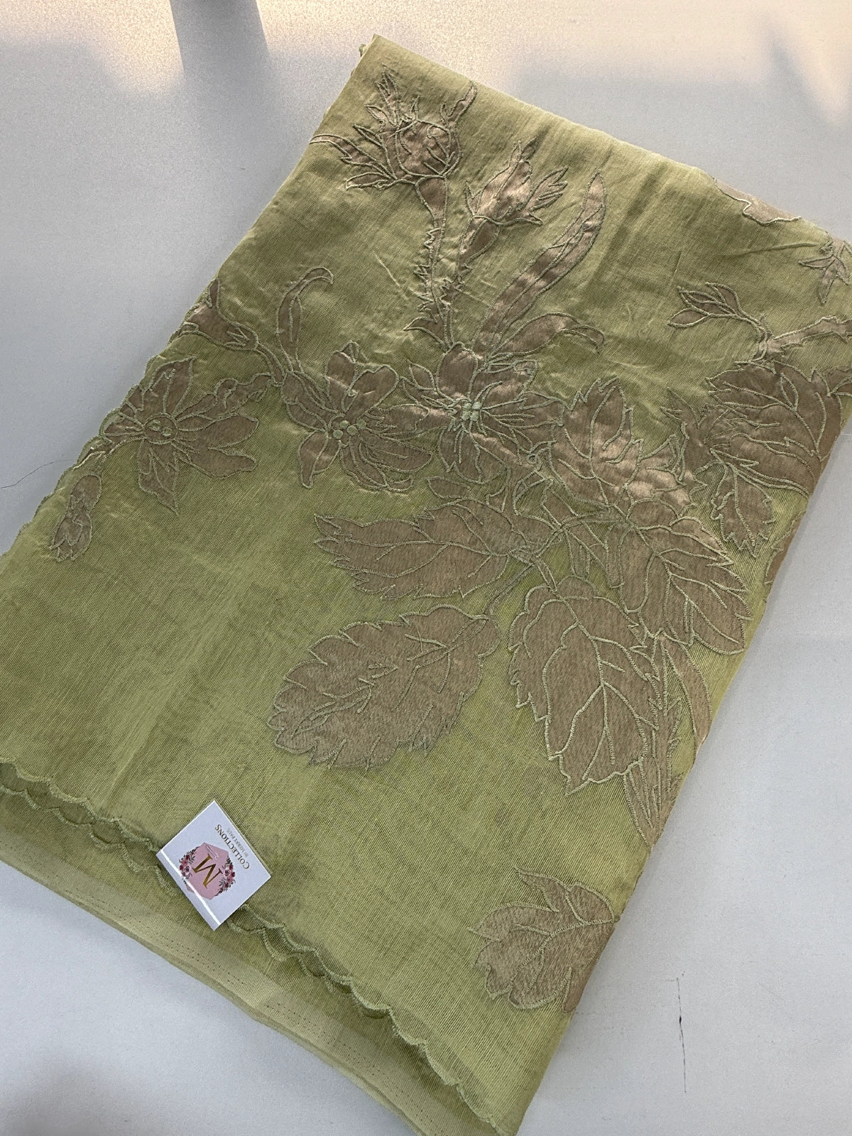 Chanderi Tissue blended Saree/ AWS16