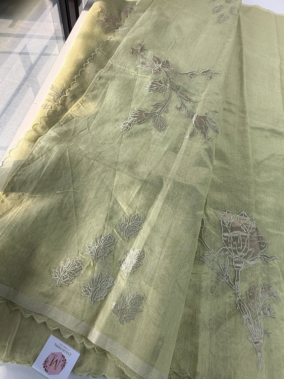 Chanderi Tissue blended Saree/ AWS16