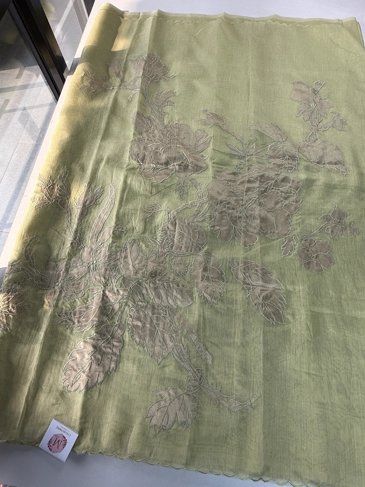 Chanderi Tissue blended Saree/ AWS16