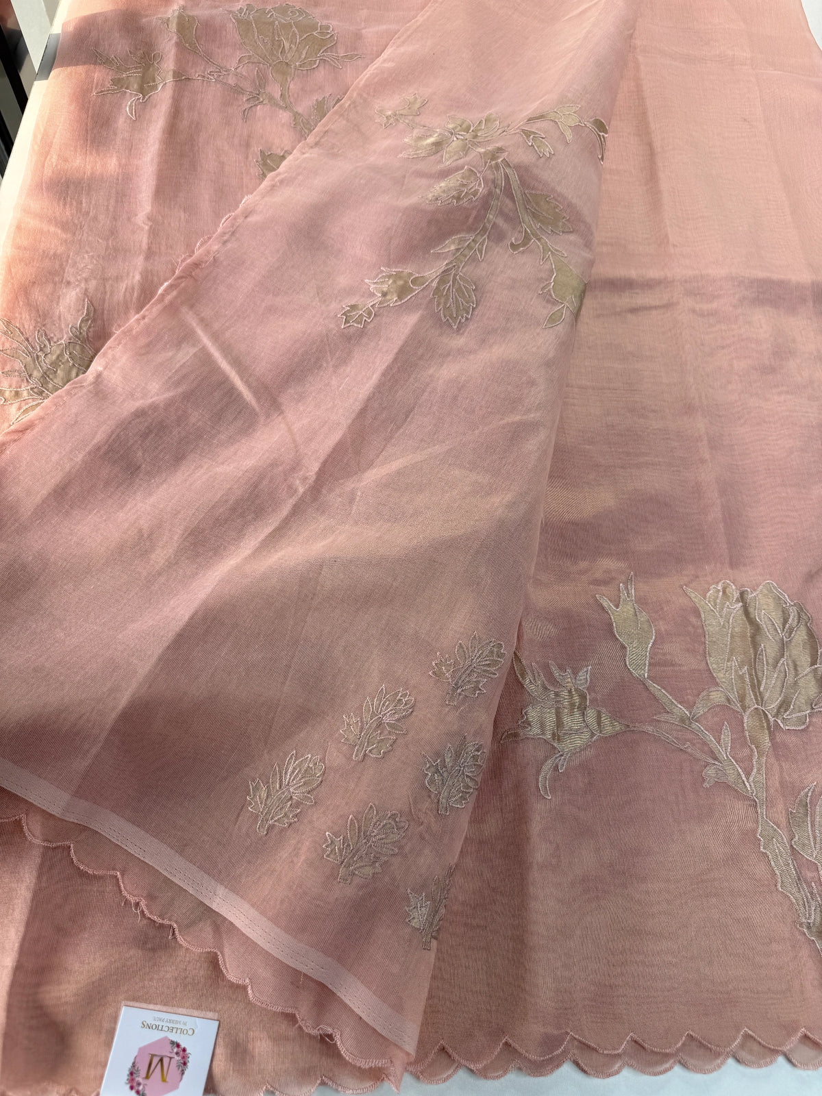Chanderi Tissue blended Saree/ AWS16