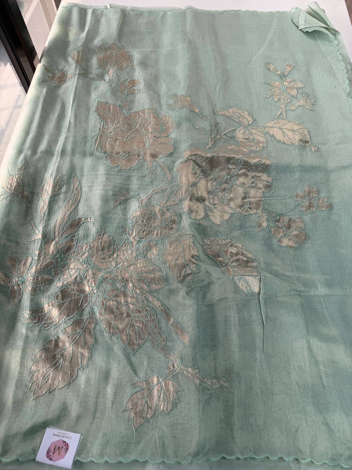Chanderi Tissue blended Saree/ AWS16