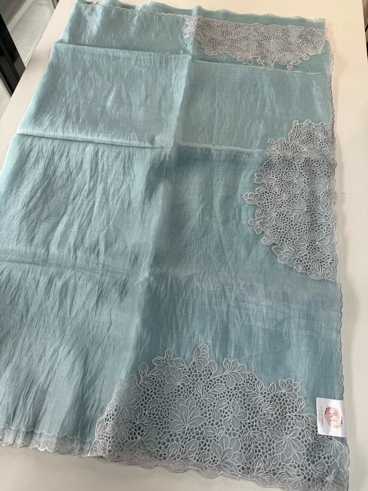 Korean Organza Saree/ 4154