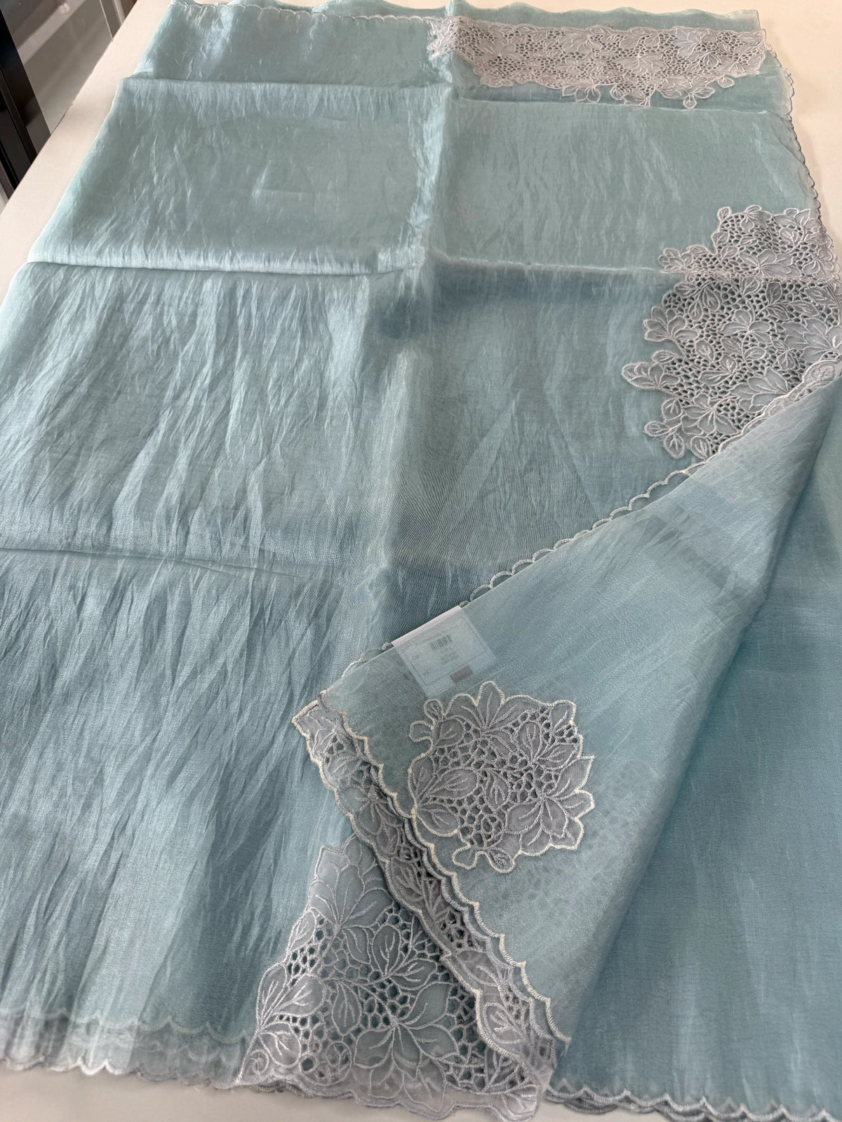 Korean Organza Saree/ 4154