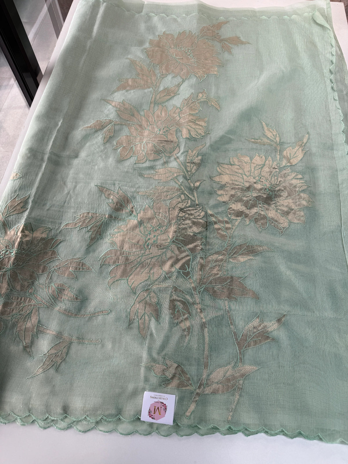 Chanderi Tissue Blended Saree/ AWS17