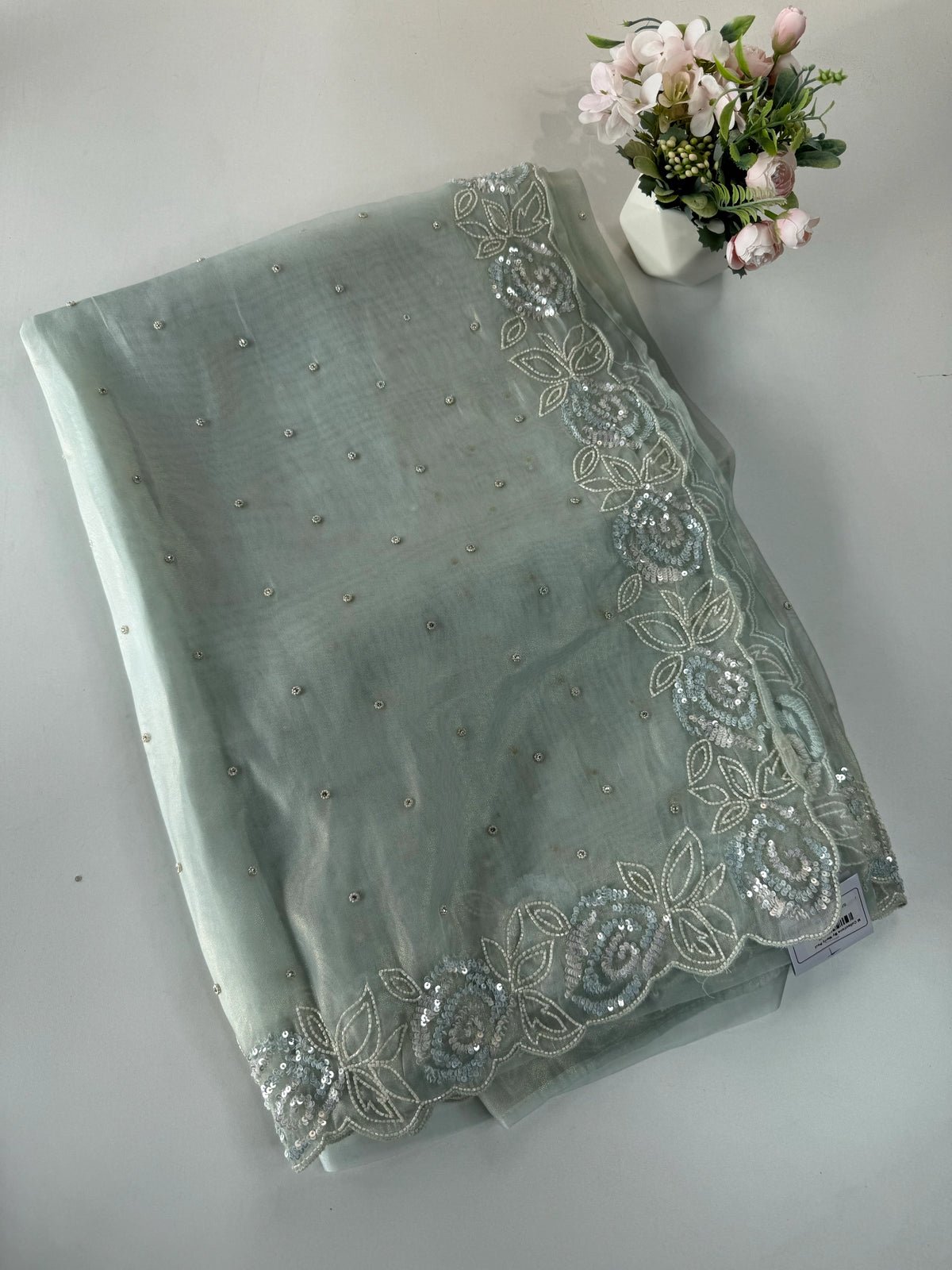 Tissue organza saree/ SA009