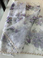 Glass Organza Saree/ 15409