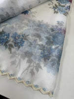 Glass Organza Saree/ 15409