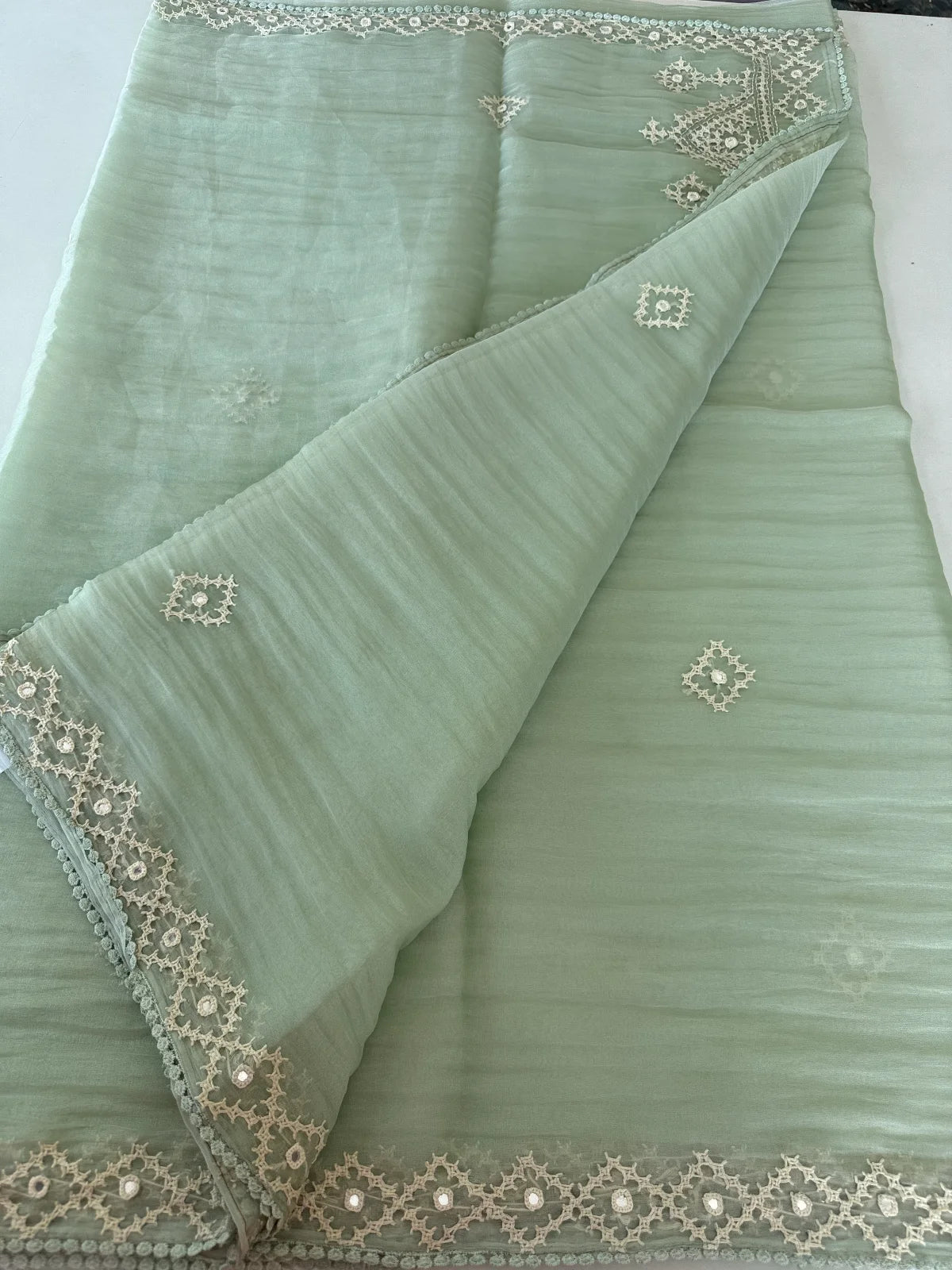 Shimmer crushed georgette /D14932