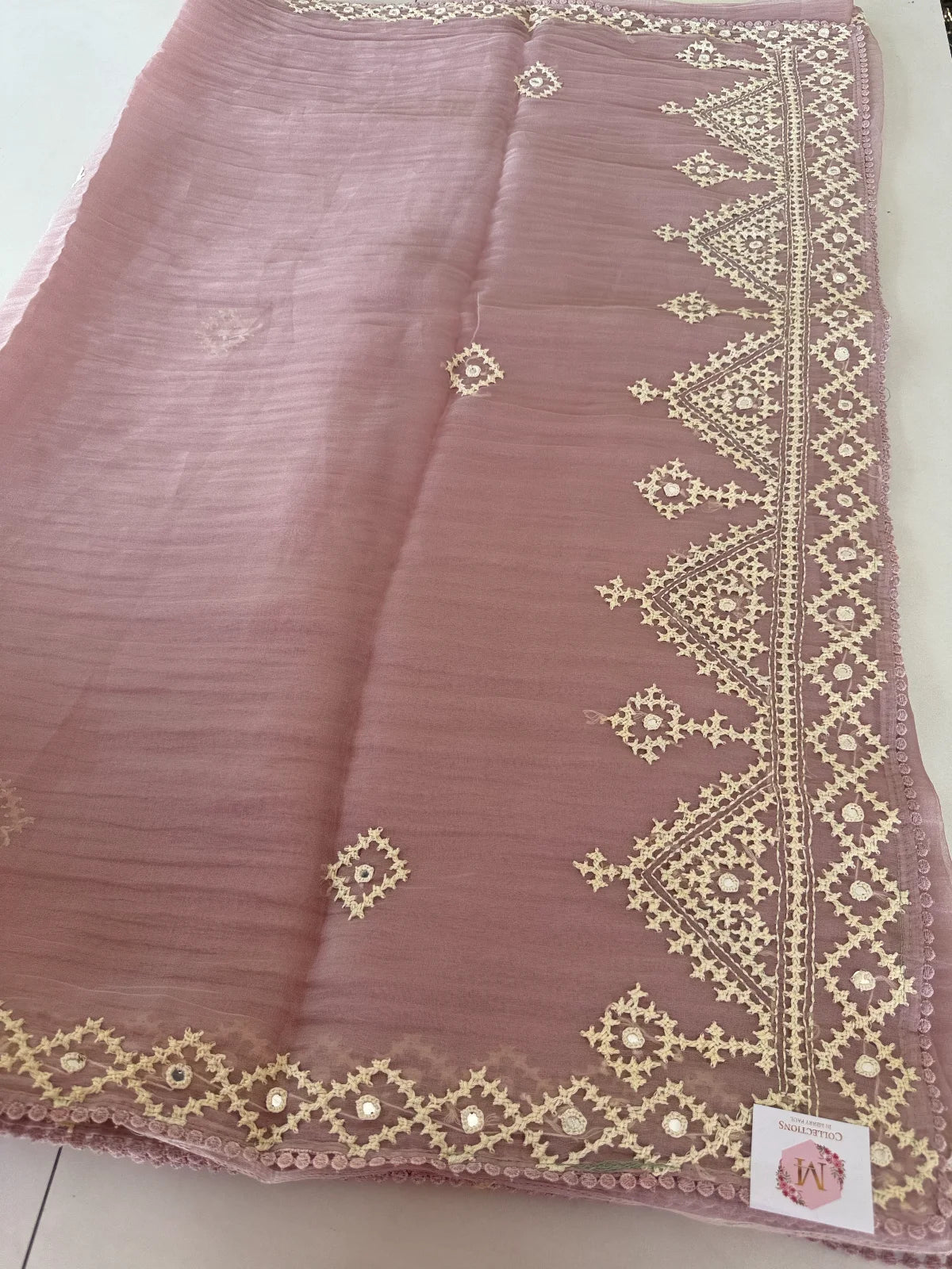 Shimmer crushed georgette /D14932