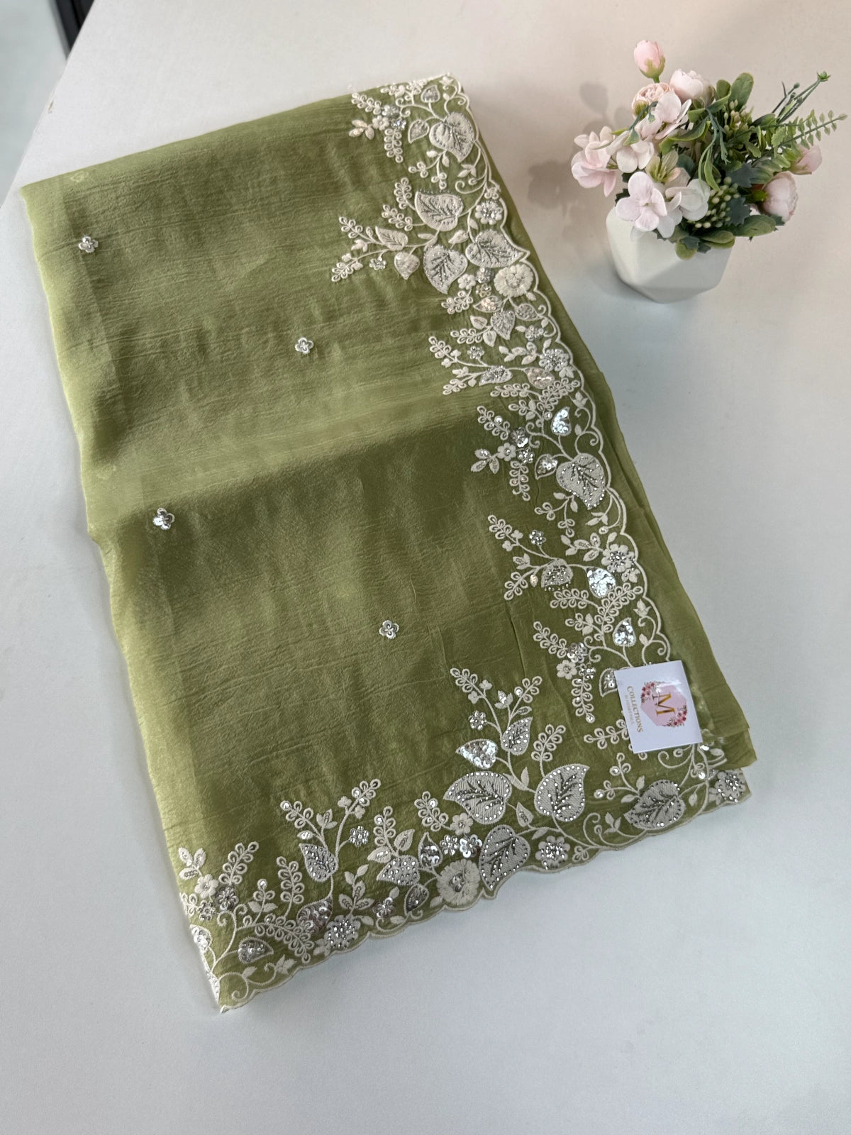 Crushed Crape Saree / MK01
