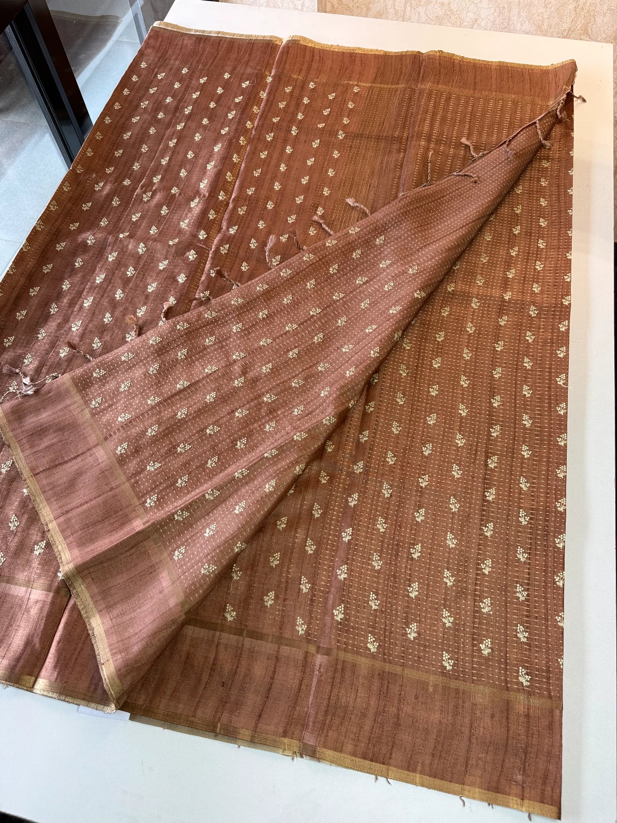 Soft Semi Tussar Silk Saree / MD364