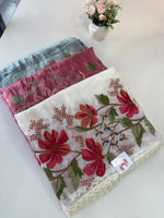 Crushed Organza saree/ 1036C