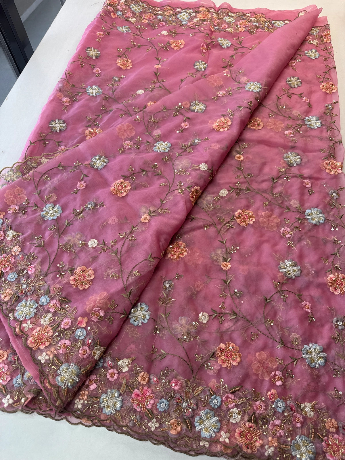 Organza Saree/ H100