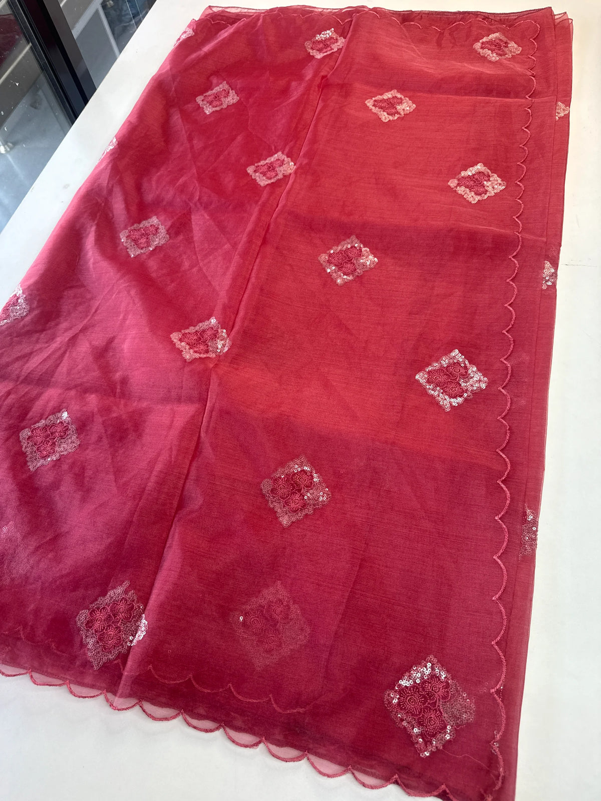 Soft organza saree/ Cw378