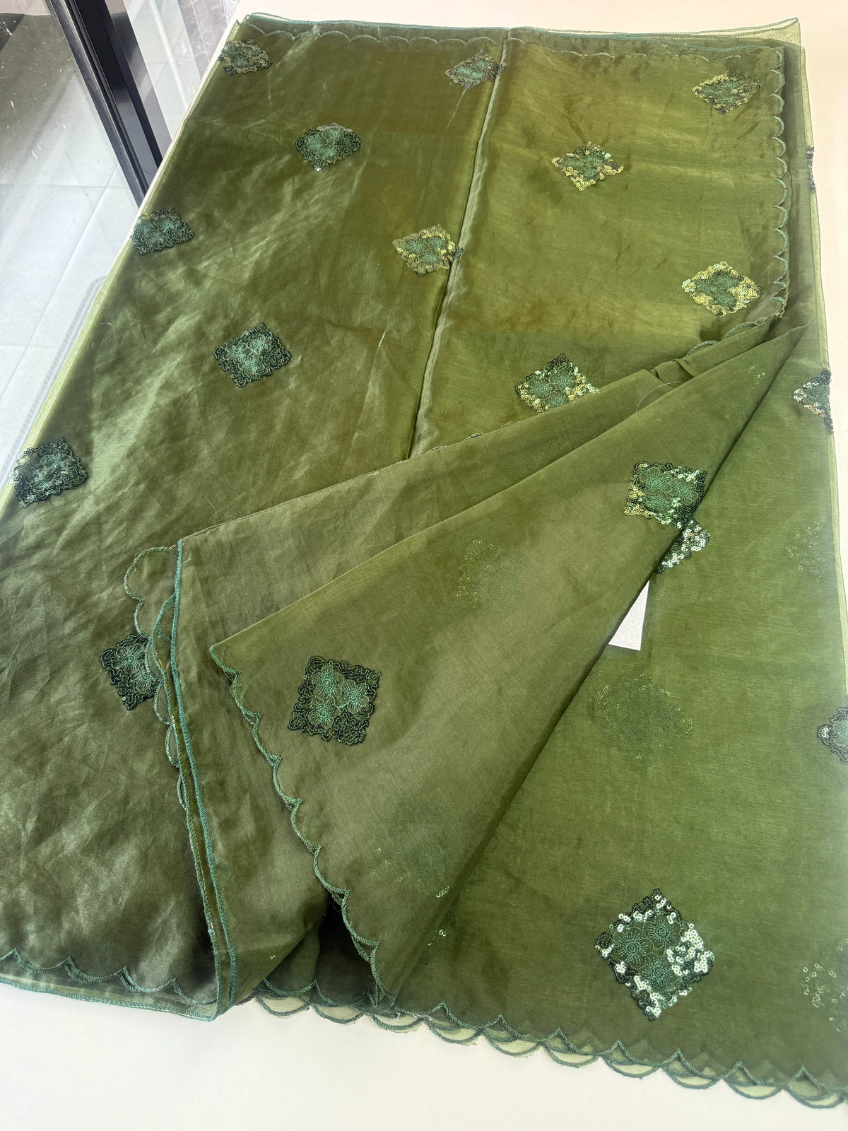 Soft organza saree/ Cw378