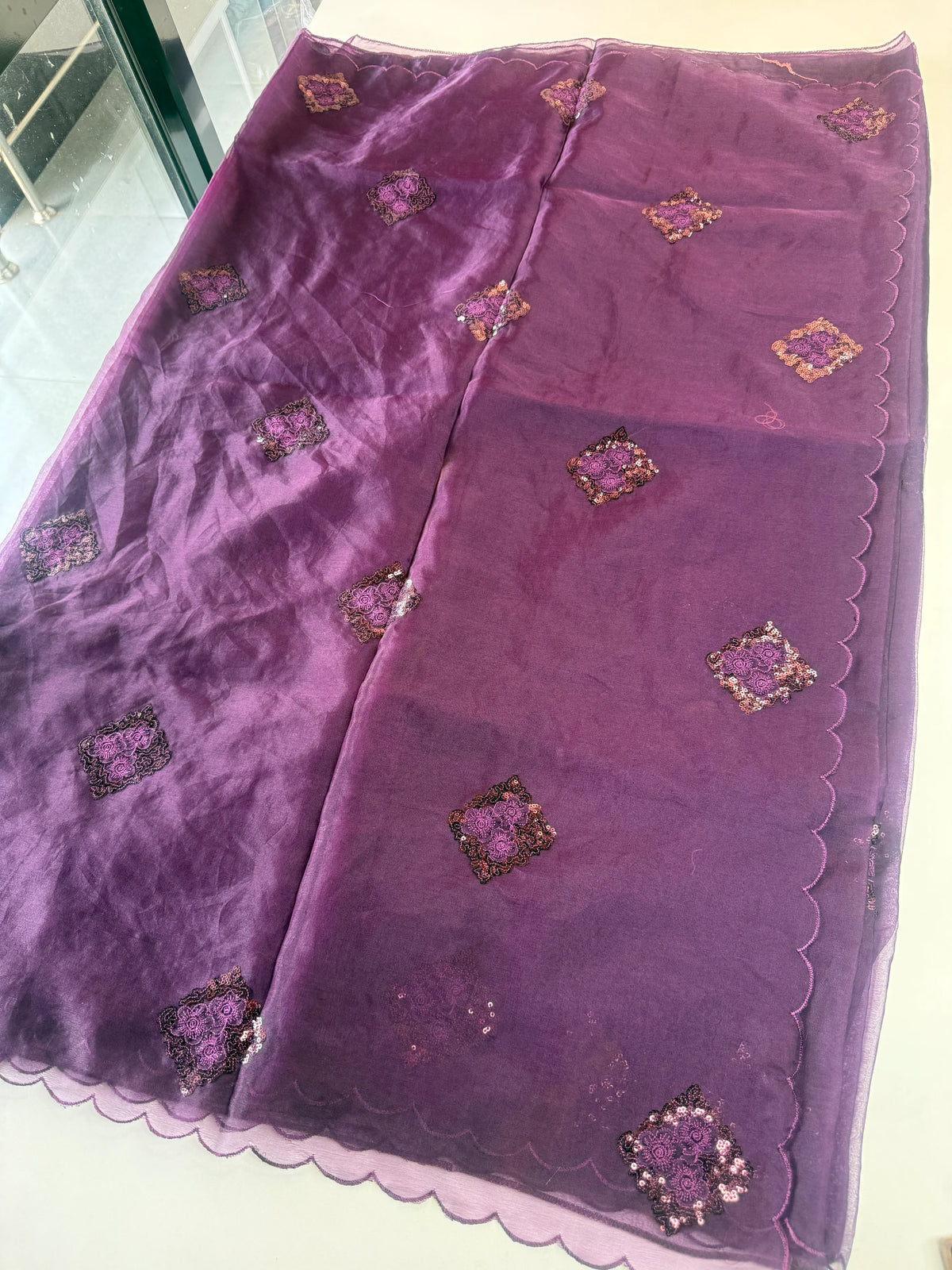 Soft organza saree/ Cw378