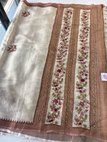 Tissue Linen Saree/ KM4080