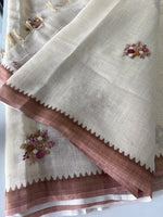 Tissue Linen Saree/ KM4080