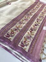 Tissue Linen Saree/ KM4080