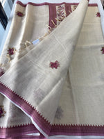 Tissue Linen Saree/ KM4080