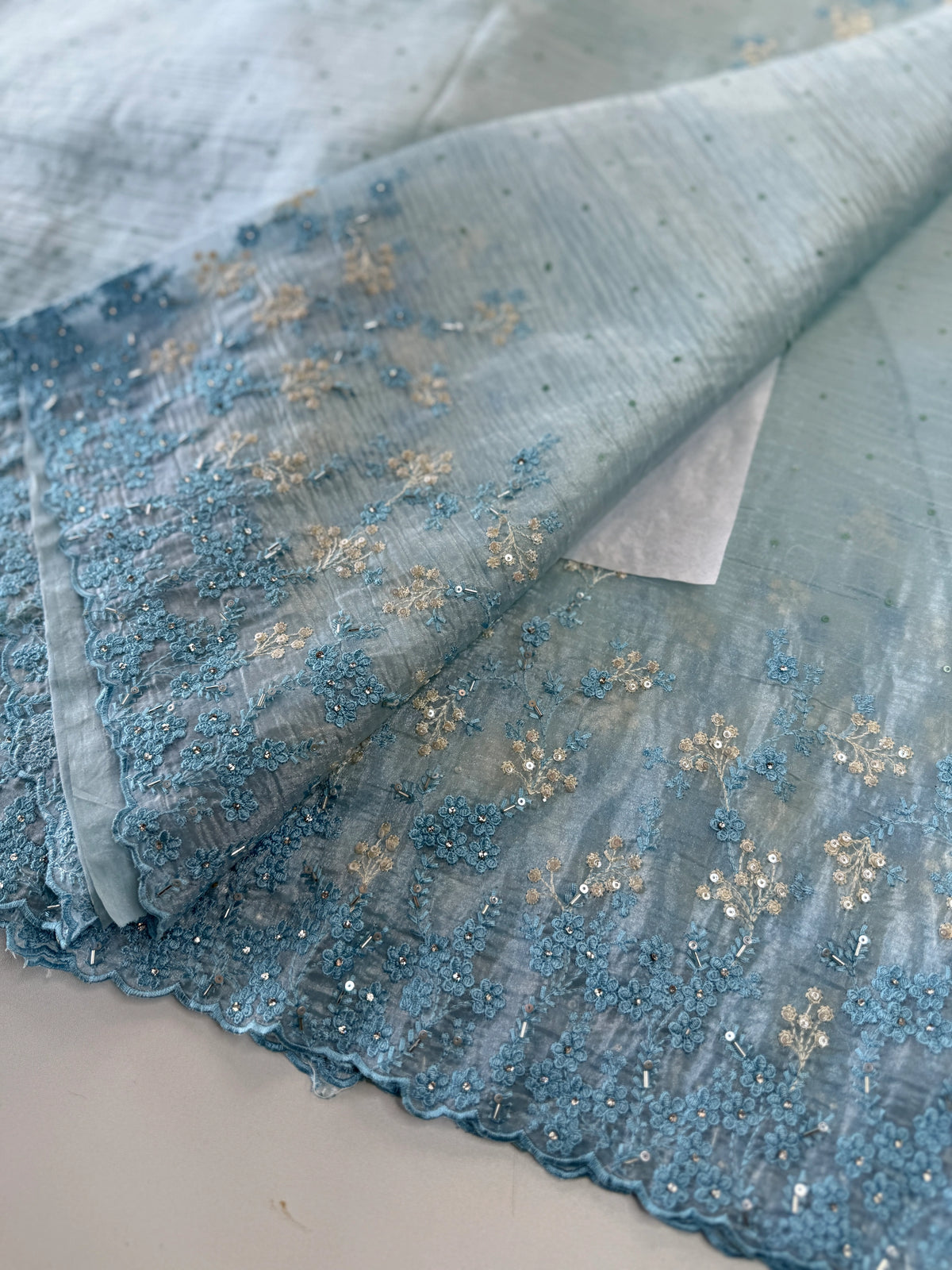 Crushed Crape Saree/ HW456
