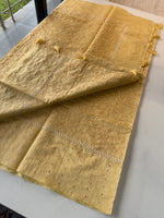 Crushed Chanderi silk cotton saree/ SR23517