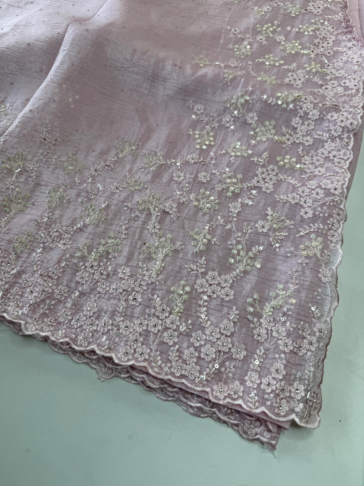 Crushed Crape Saree/ HW456