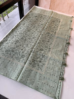 Crushed Chanderi silk cotton saree/ SR23517