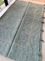 Crushed Chanderi silk cotton saree/ SR23517