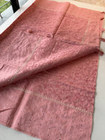 Crushed Chanderi silk cotton saree/ SR23517