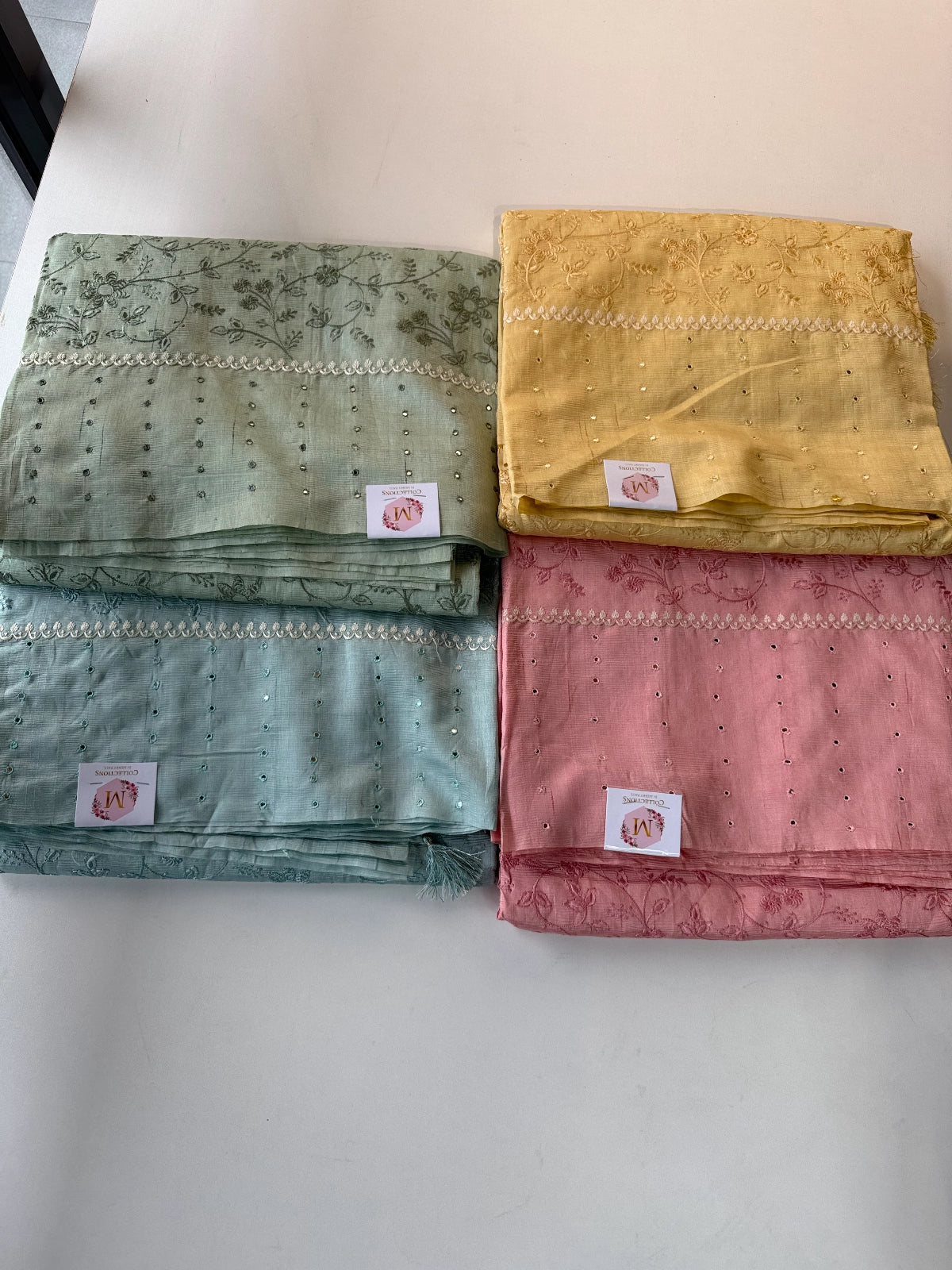 Crushed Chanderi silk cotton saree/ SR23517