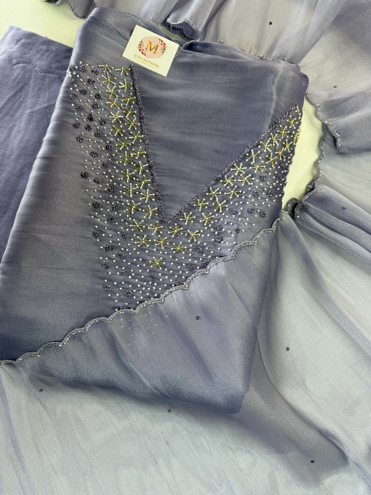 Unstitched Tissue Organza Salwar Set / S1252