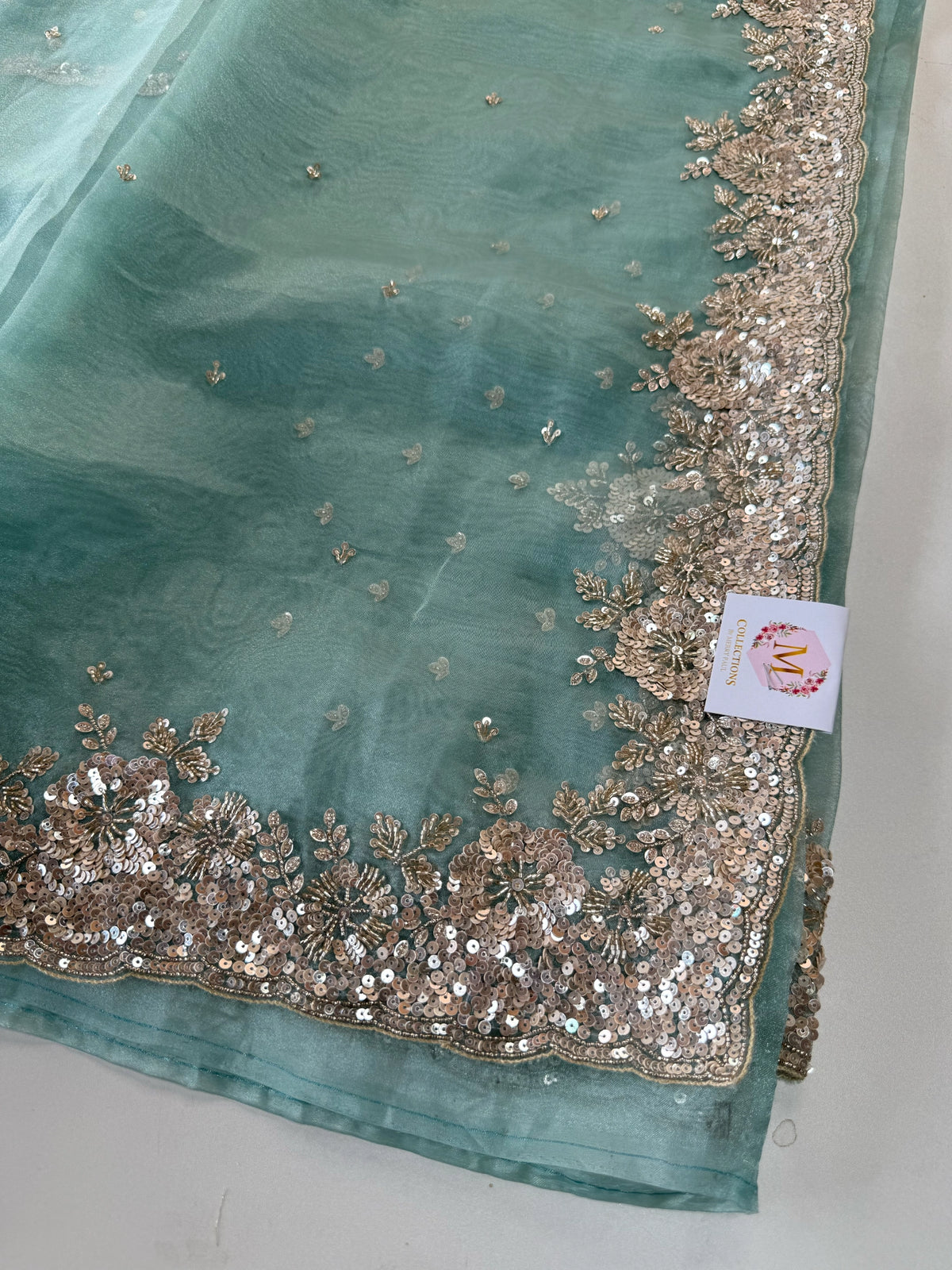 Glass organza Saree/ MC811