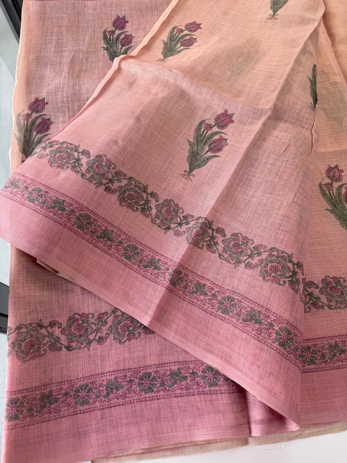 Tissue Linen Saree/ S15051