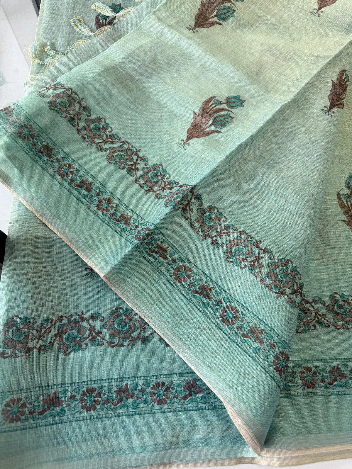Tissue Linen Saree/ S15051