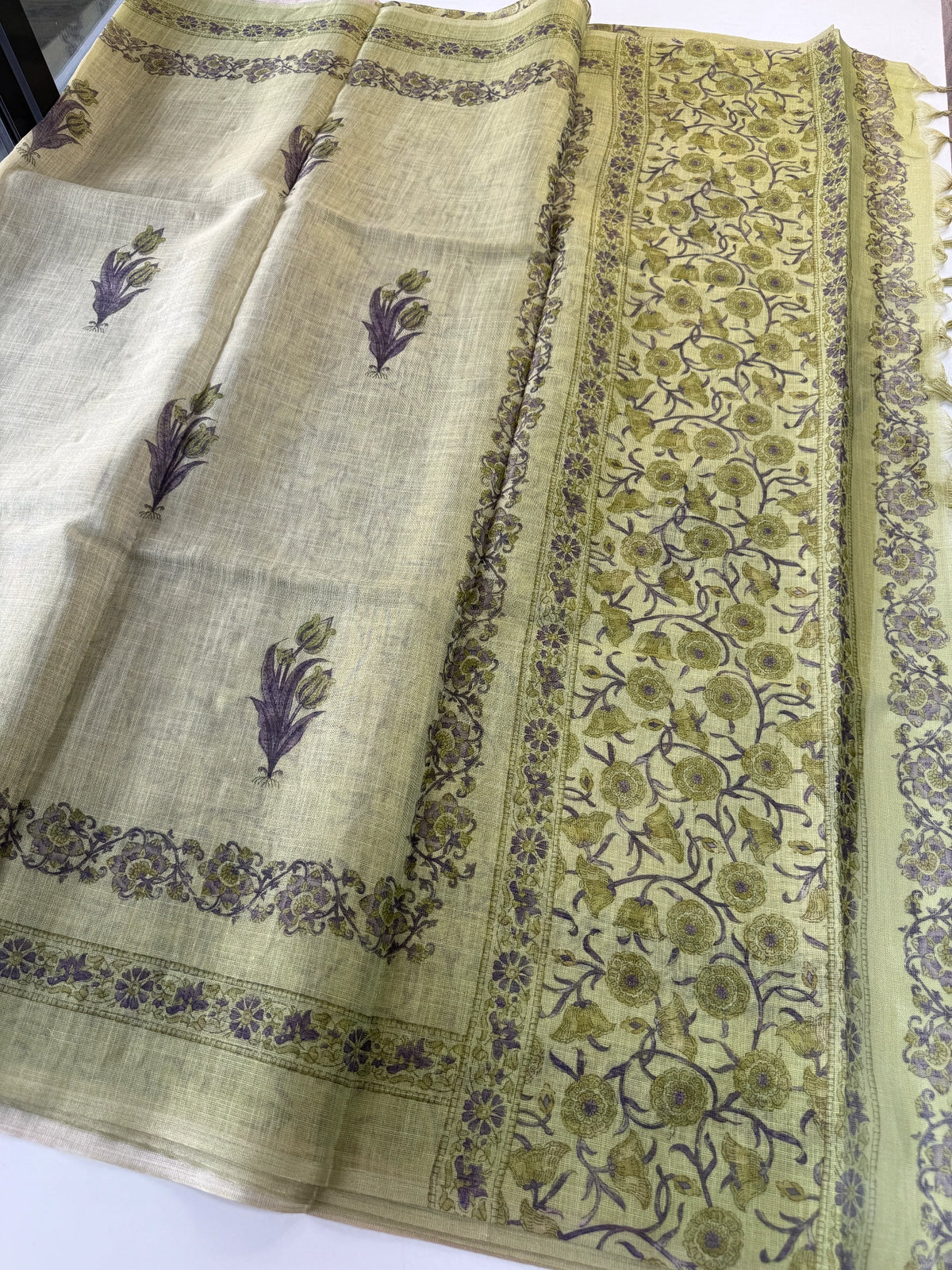 Tissue Linen Saree/ S15051
