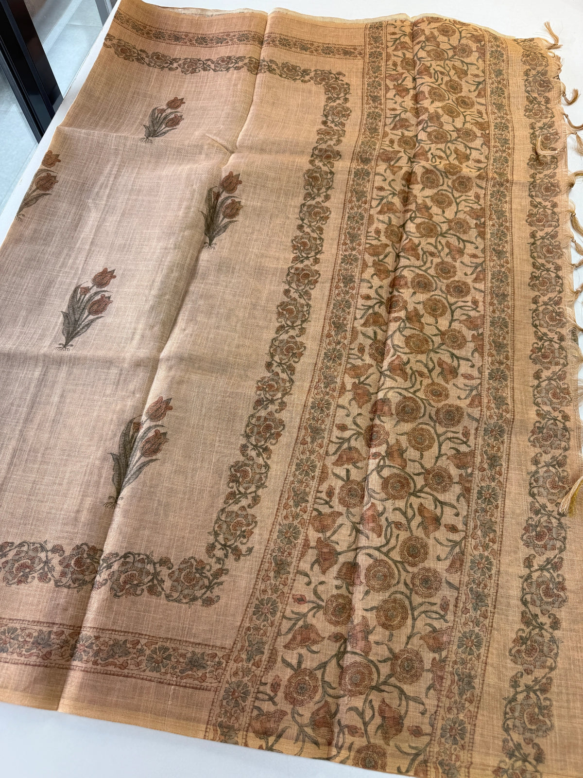 Tissue Linen Saree/ S15051