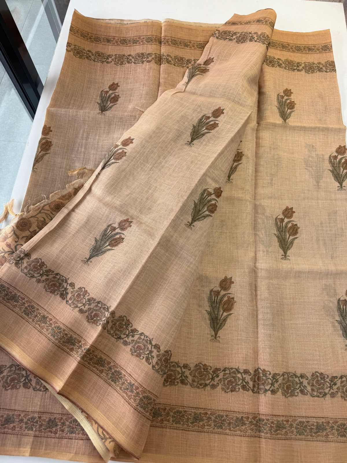 Tissue Linen Saree/ S15051