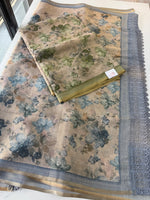 Tissue linen saree/ 562A